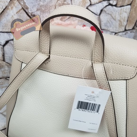 Leila Colorblock Warm Beige Backpack Kate Spade - Picture 6 of 15